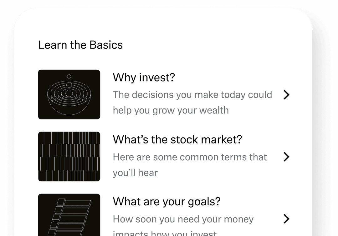 A phone displaying the StockPip Learn interface.